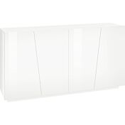 Madia credenza piccola, 4 ante bianco lucido