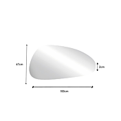 specchio moderno larghezza 100 cm