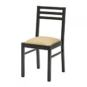 Sedia Nera con fondino tappezzato