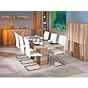 Tavolo allungabile in laminato, finitura rovere - 160x90 cm