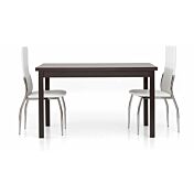 Tavolo allungabile in legno, rovere moro wenge'