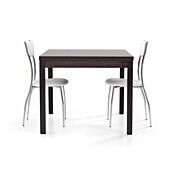 Tavolo allungabile in legno, finitura rovere moro wenge', con apertura a libro