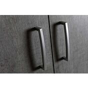 Armadio di design con 3 ante e 2 cassetti in finitura Cemento dark