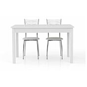 Tavolo allungabile in legno, finitura bianco frassinato Zenzero Shop