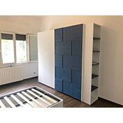 ACQUISTA ANCHE TU Armadio scorrevole bianco opaco e blu moderno a 2 ante battenti