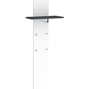 Appendiabiti da ingresso, bianco lucido e ardesia, made in Italy