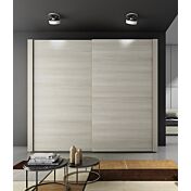 Armadio maxi Cigno con 2 ante scorrevoli in finitura Olmo e Tortora