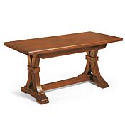 Tavolo classico allungabile in legno, noce, arte povera - gambe ad "y"