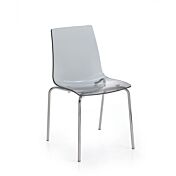 Sedia policarbonato - struttura in acciaio