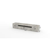 Base Porta TV moderna a 2 ante e 1 ribalta, finitura Cemento