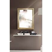 Specchiera in legno con misure personalizzabili, finitura Oro