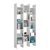 Libreria alta di design, in finitura bianco artik