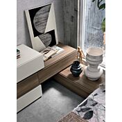 Comò particolare di alta qualità in finitura Frassinato bianco e Quercia Brown