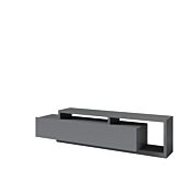 Porta TV con cassetto, finitura antracite L.219 cm
