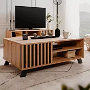 Tavolino basso, finitura Rovere Oak e Antracite stile nordico