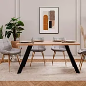 Tavolo nordik Rovere oak e Nero