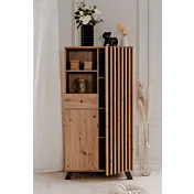 Madia alta stile nordico, finitura Rovere Oak e Antracite