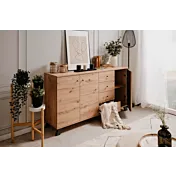 Credenza 3 ante e 4 cassetti Rovere