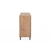 Lato Credenza 3 ante e 4 cassetti, finitura Rovere Oak e Antracite