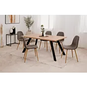 Offerta Tavolo 160 x 90 cm colore Rovere oak e Nero