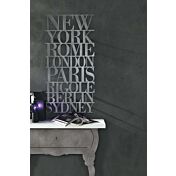 Lettering decoro murale, finitura antracite, Made in Italy Zenzero Shop