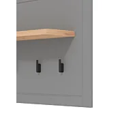 appendiabiti con mensola grigio