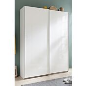 Armadio L.150 con 2 ante scorrevoli, finitura Bianco laccato