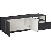 Porta tv 2 ante e 1 cassetto in finitura ardesia