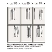 Armadio con specchio a 3 ante scorrevoli con struttura e ante Bianche laccate Lucido