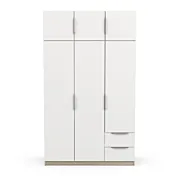 armadio moderno quercia e bianco