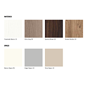 Armadio 2 ante scorrevoli Quercia brown e inserti specchi bronzo