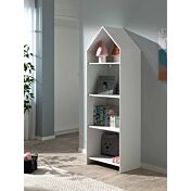 Armadietto libreria a giorno per camerette, finitura Bianco