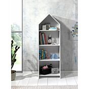 Armadietto libreria a giorno per camerette, finitura Bianco