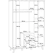 armadio con piedi rovere