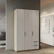 armadietto 3 ante quercia e bianco