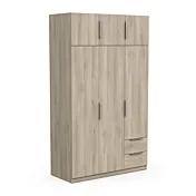 armadio 6 ante 2 cassetti quercia