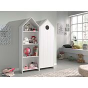 Armadietto libreria a giorno per camerette, finitura Bianco