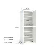 misure Armadio multiuso 4 ante 