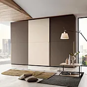 Armadio 3 ante scorrevoli, L.412 H.256, Bronzo e Orzo Zenzero Shop