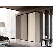 Armadio 3 ante scorrevoli, Bronzo, Visone e Orzo