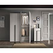 Armadio 4 ante battenti scontato, finitura Noce bianco