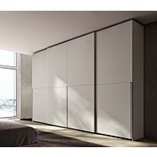Armadio 4 ante scorrevoli, Grigio Seta