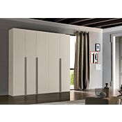 Armadio battente 5 ante in finitura Cachemire