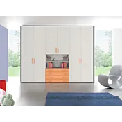 armadio bianco frassino e arancio