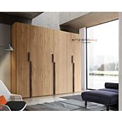 Armadio scontato a 6 ante battenti in finitura Noce biondo