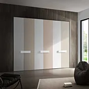 Armadio 6 ante battenti, L.276 H.246 P.61, Laccato Zenzero Shop