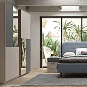 Armadio scorrevole in finitura Cashmere e Antracite Zenzero Shop