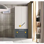 armadio due cassetti blu