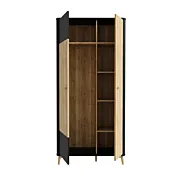 armadio rovere e nero