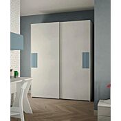 Armadio cameretta scorrevole 2 ante, finitura Cemento artico e Cadaques